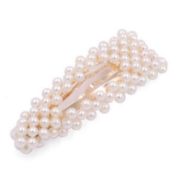 Elegant Faux Pearl Gold Hair Clip Barrette Set! - Picture 4 of 9